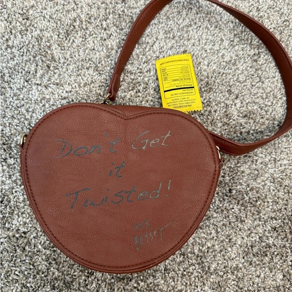 Vintage Betsey Johnson Brown Pretzel Crossbody Bag - Picture 2 of 2